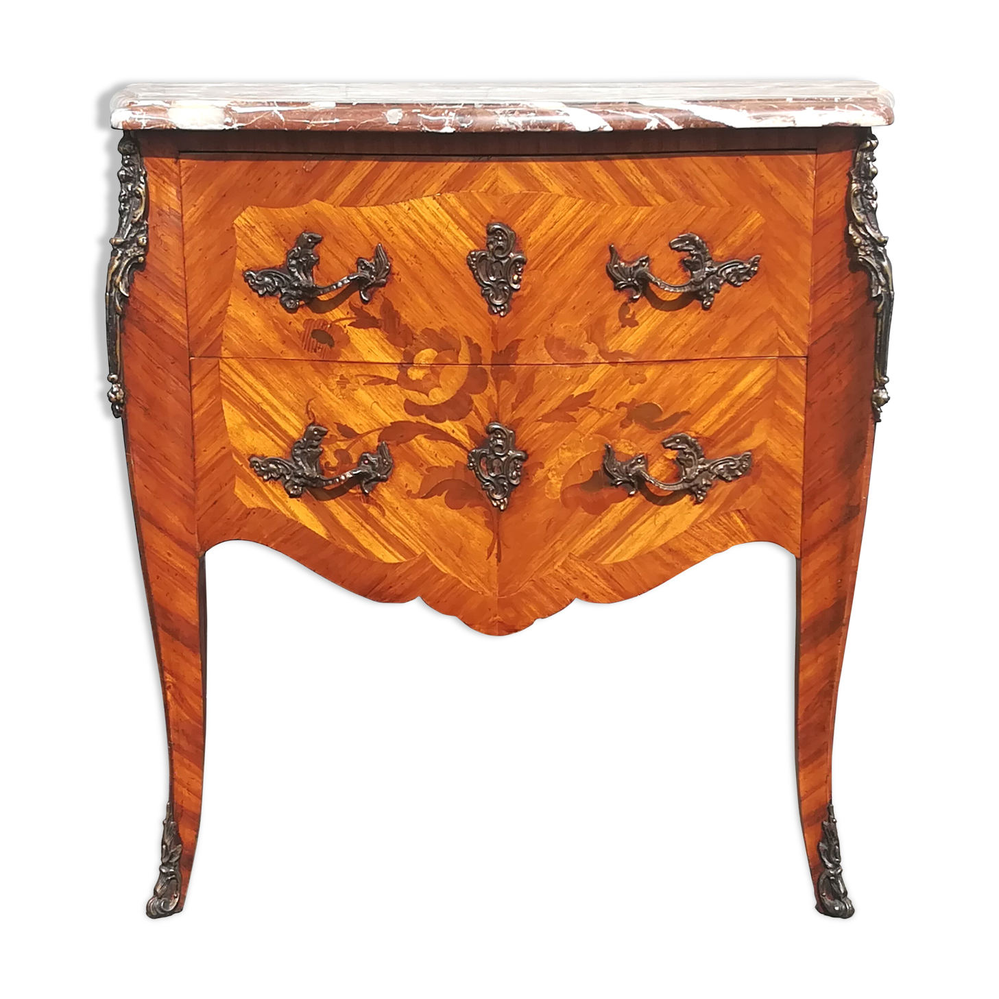 Dresser Louis XV style with marquetry