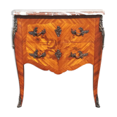 Commode style Louis XV en marqueterie