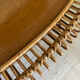 Vintage sun rattan oval coffee table