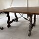 wood and iron table