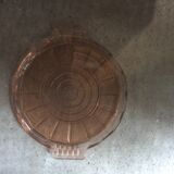 Plateau en verre rose