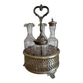 Crystal condiment set