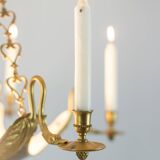 Maison Baguès. Lustre de style Empire en bronze doré. Années 1950.