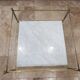 1970s french brass and white marble coffee table