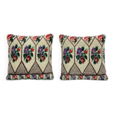 Set of 2 vintage kilim cushion covers 51x51 cm