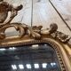 Mirror from the mid-19th century with a pediment — Louis-Philippe period — Gilded stucco wood