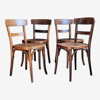 Lot de 4 chaises bistrot Thonet années 40