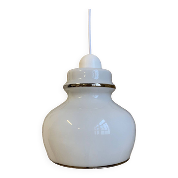 Suspension en opaline blanche, 1970, Italie