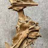 Brutalist art: large sculpture made from a teak root around 1970