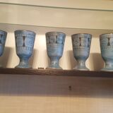 Ensemble  carafe + 6 mazarins  A.Maunier