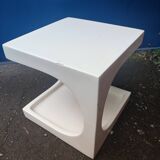 Vintage Authentic Vintage Fiberglass Cubic Side Table