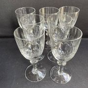 7 verres à porto – Cristal soufflé et taillé