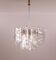 Midcentury ice glass plexi chandelier by kalmar