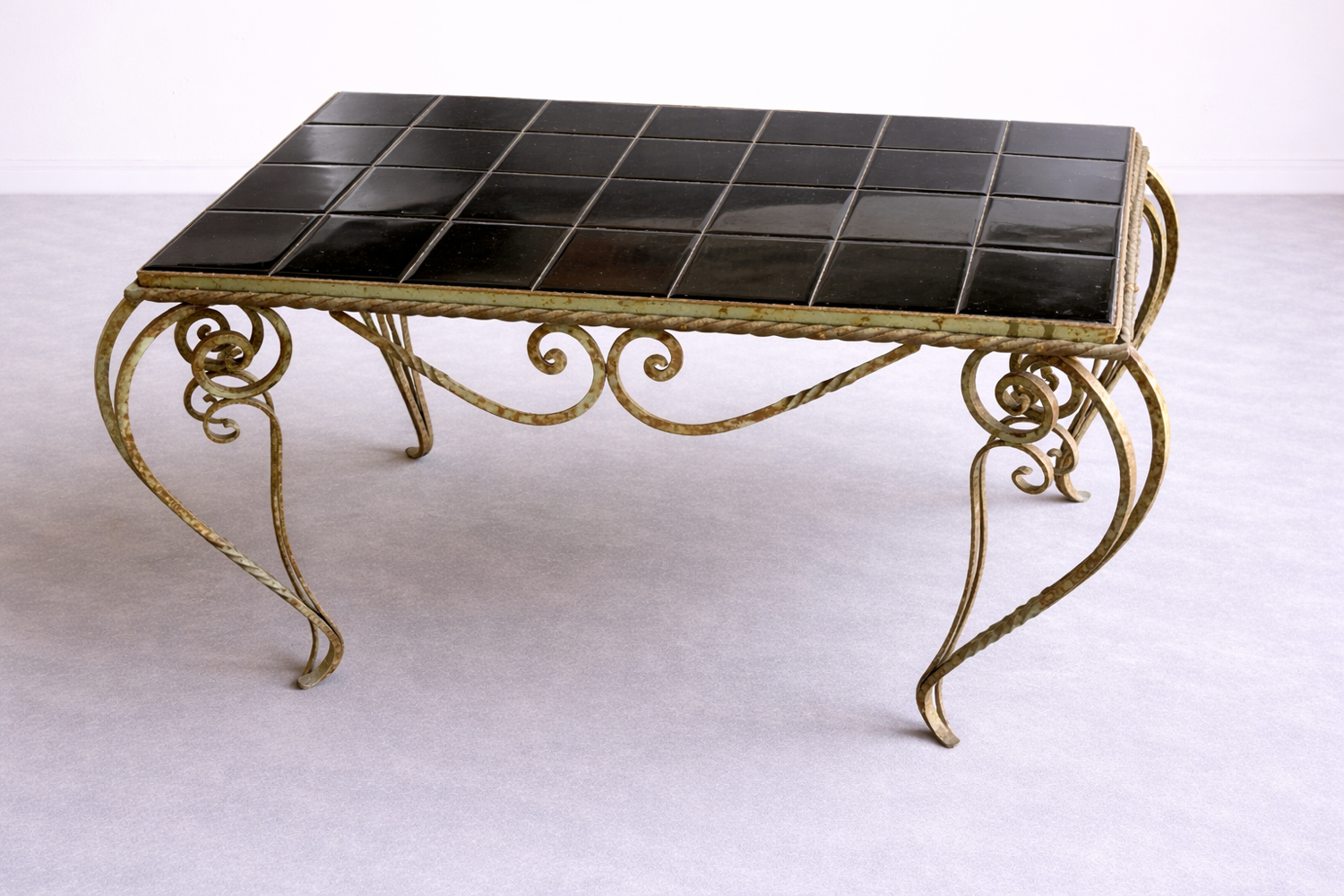 Wrought iron coffee table
