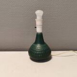 Lampe de table en céramique verte/bleue, danoise des années 1970.