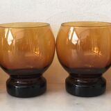 Set of 4 vintage amber cups