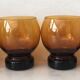 Set de 4 coupes ambre vintage