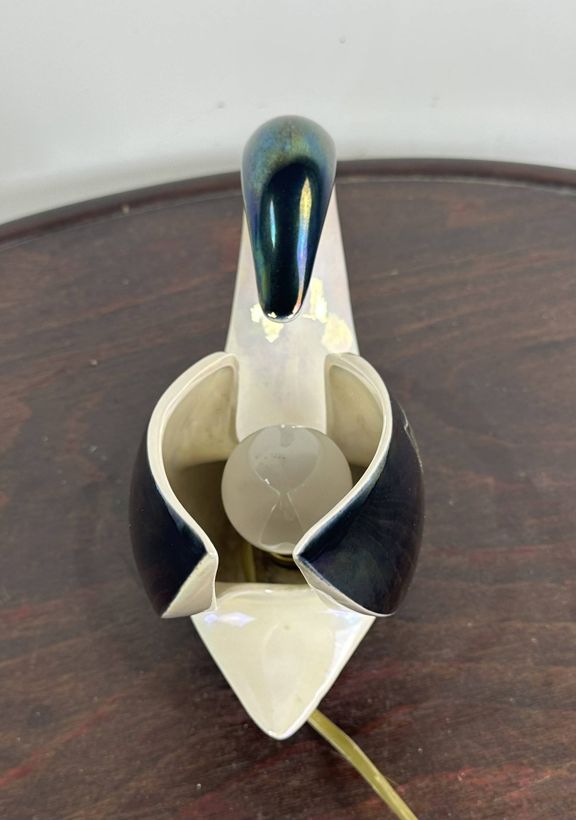 Ambient lamp / night light in the shape of a swan by verceram 1950
