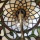 Lamp signed Georges Leleu era Art Nouveau Tiffany hat