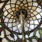 Lampe signé Georges Leleu époque art nouveau  chapeau Tiffany