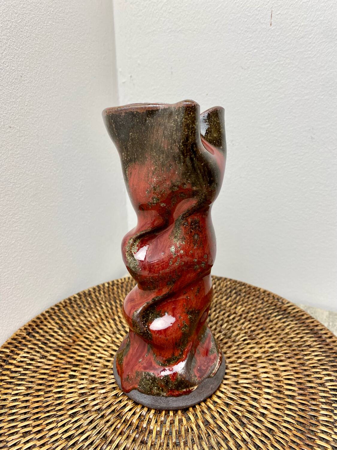 Delahay P ceramic crumpled vase