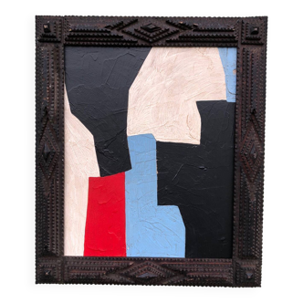 Abstract painting on panel