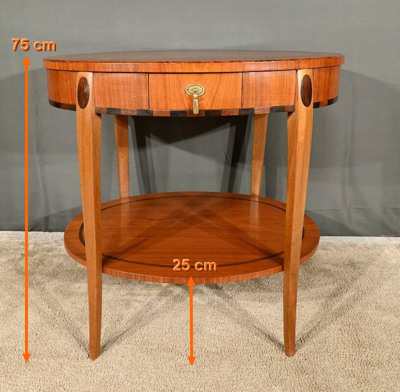Mahogany and Rosewood Gueridon Table, Art Deco – 1930