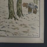 Lithograph by Henri Rivière The Aspects of Nature The Wood, Winter