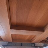 Solid light oak table