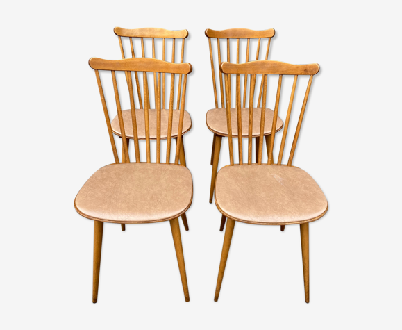 Set de 4 chaises bistrot vintage Baumann Tacoma 1960
