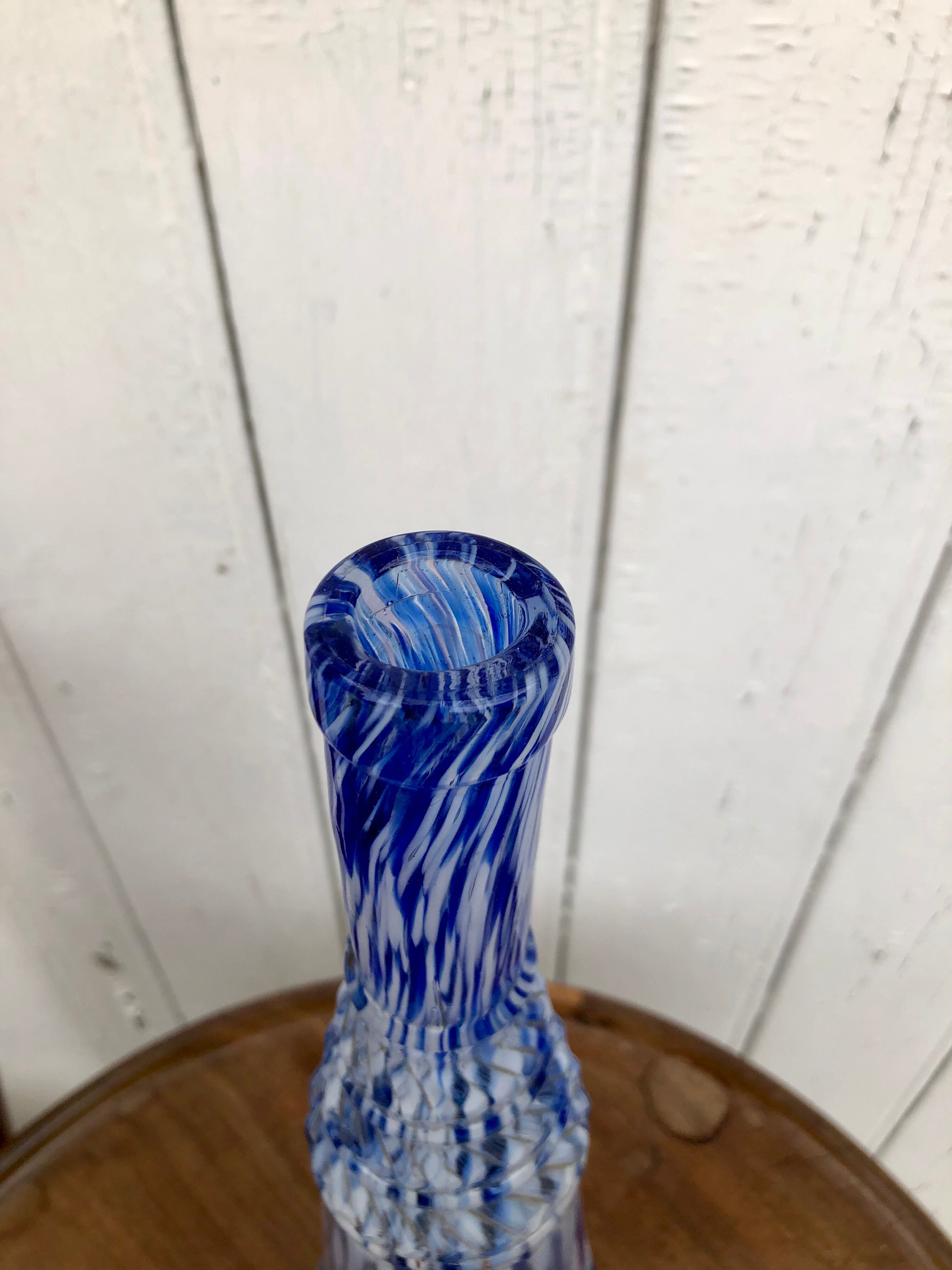 Glass bottle vase of Clichy