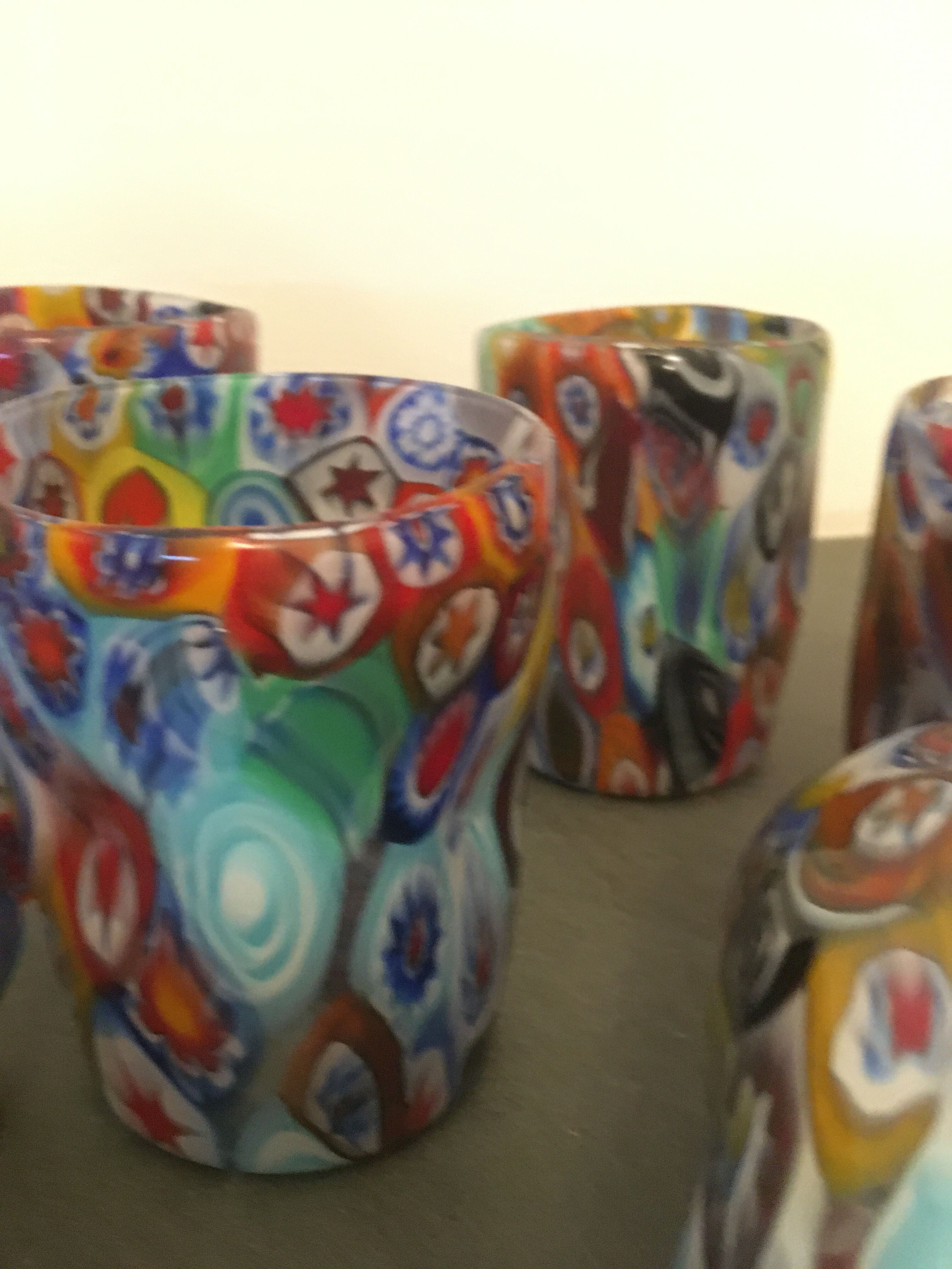 Set of 6 "Goto" water glasses from Murrisa in Murano glass, Italy