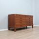 Italian Mid-Century Rationalist Walnut Multi-Drawer sideboard 1970s