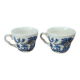 Lot de 2 tasses anglaises décor bleu style Willow