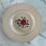 Set of 9 hand-painted Sarreguemines Digoin soup plates