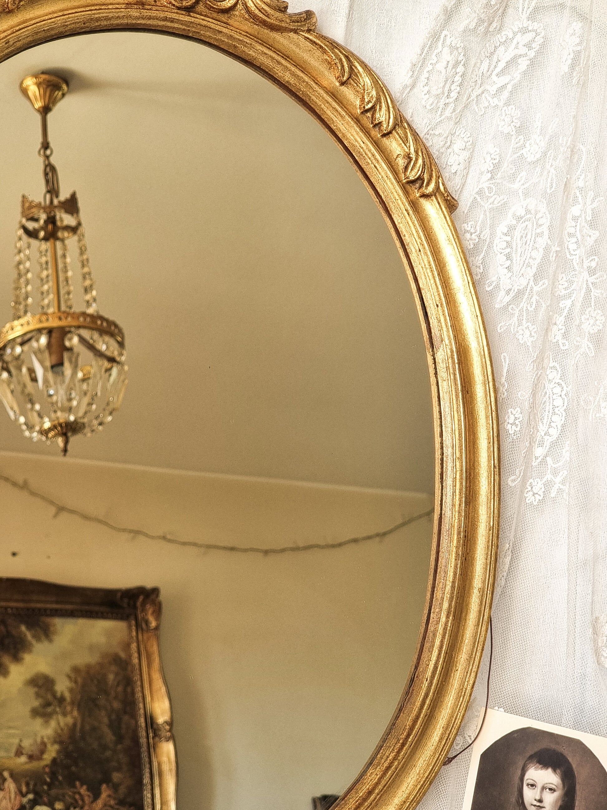 Golden rococo mirror