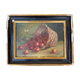 Still life painting with cherries by Leroux