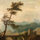 Trumeau decorated with an oil on canvas representing an animated landscape, early nineteenth century