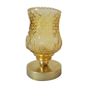 Lampe en laiton et verre