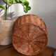 Grand panier en osier tressé 41 cm – panier rangement déco