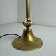 Ancienne lampe a poser laiton & verre vintage