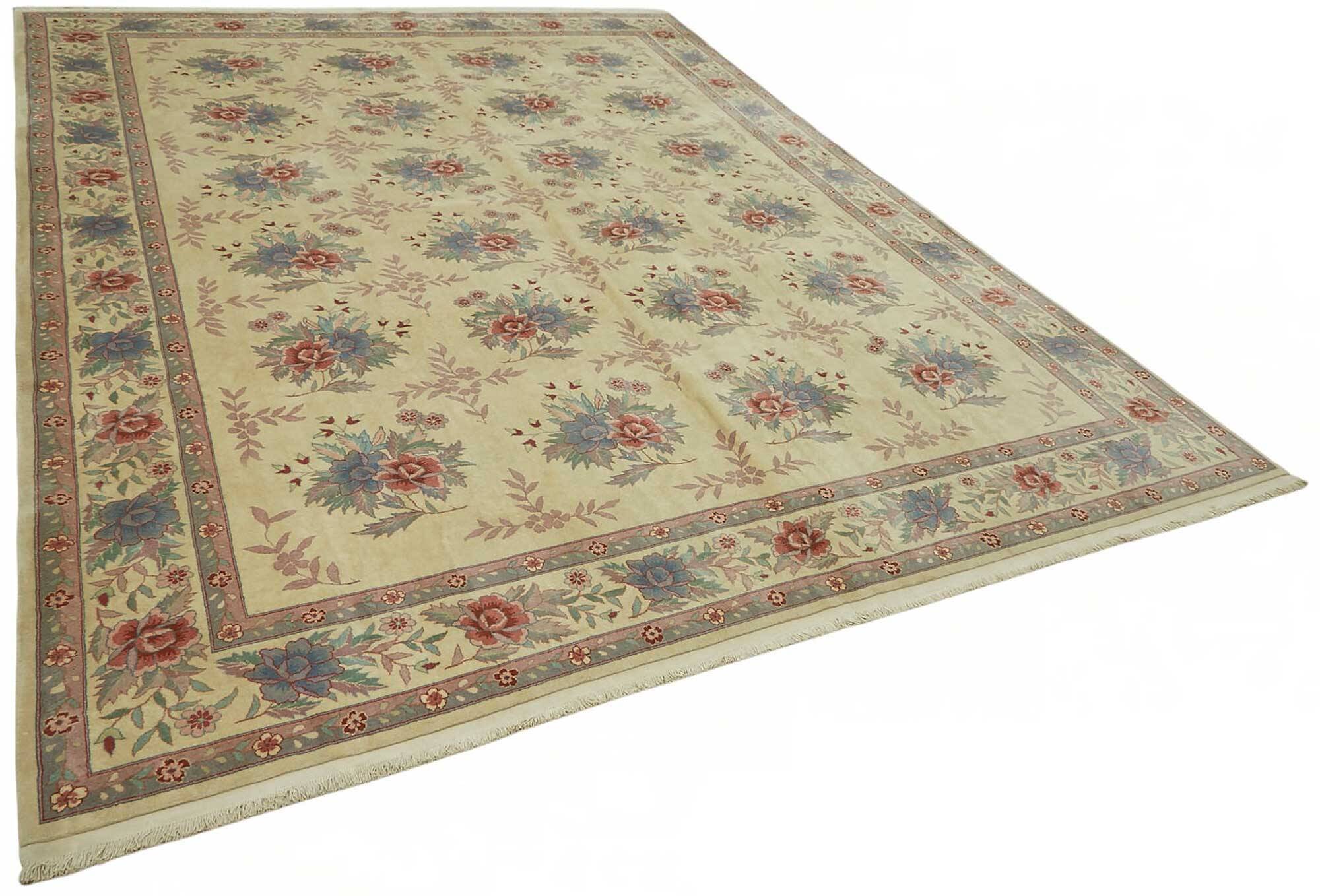 Turkish Handknotted Wool Oushak Rug 274 cm x 366 cm