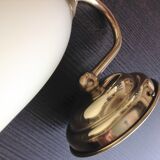 Pair of brass and opaline opaline sconces in art deco style granite