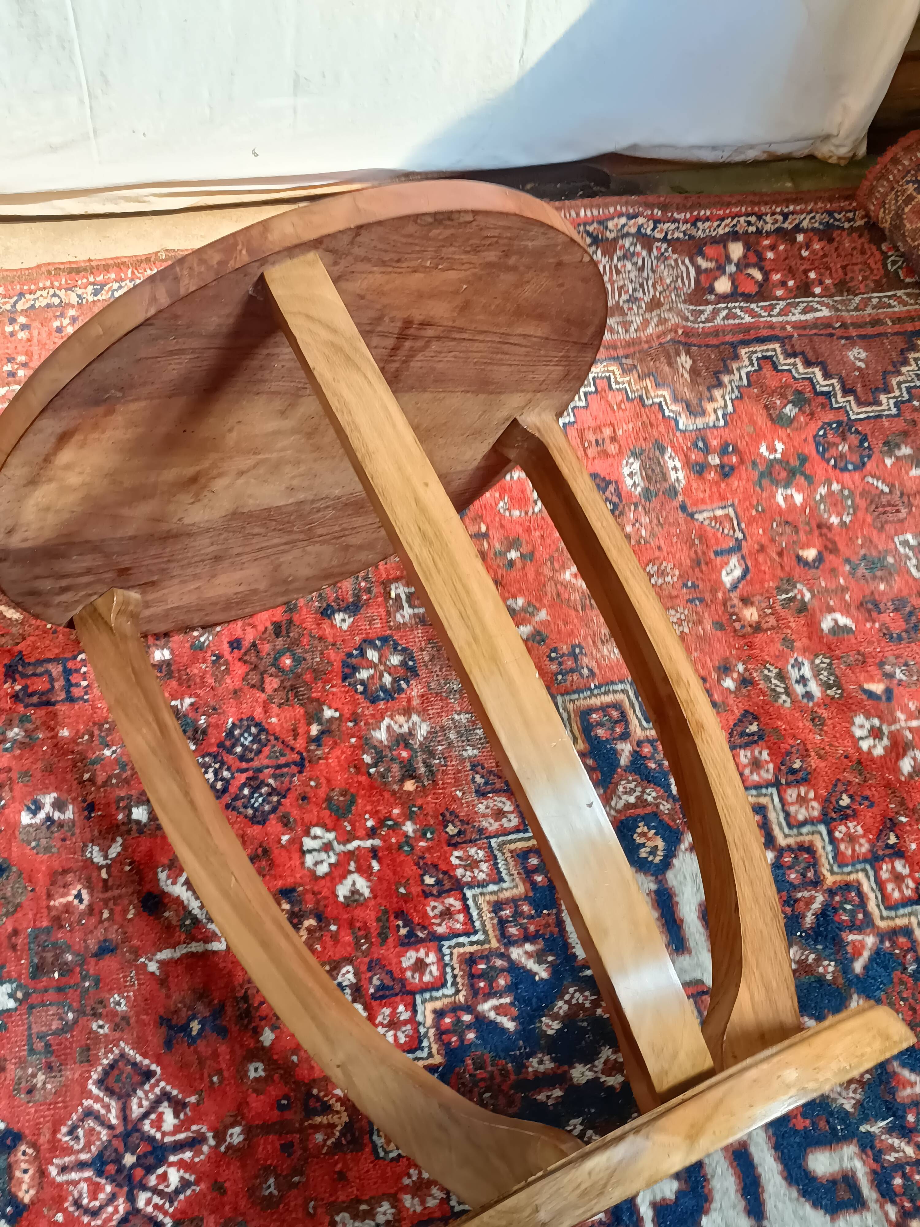 Art Deco walnut pedestal table