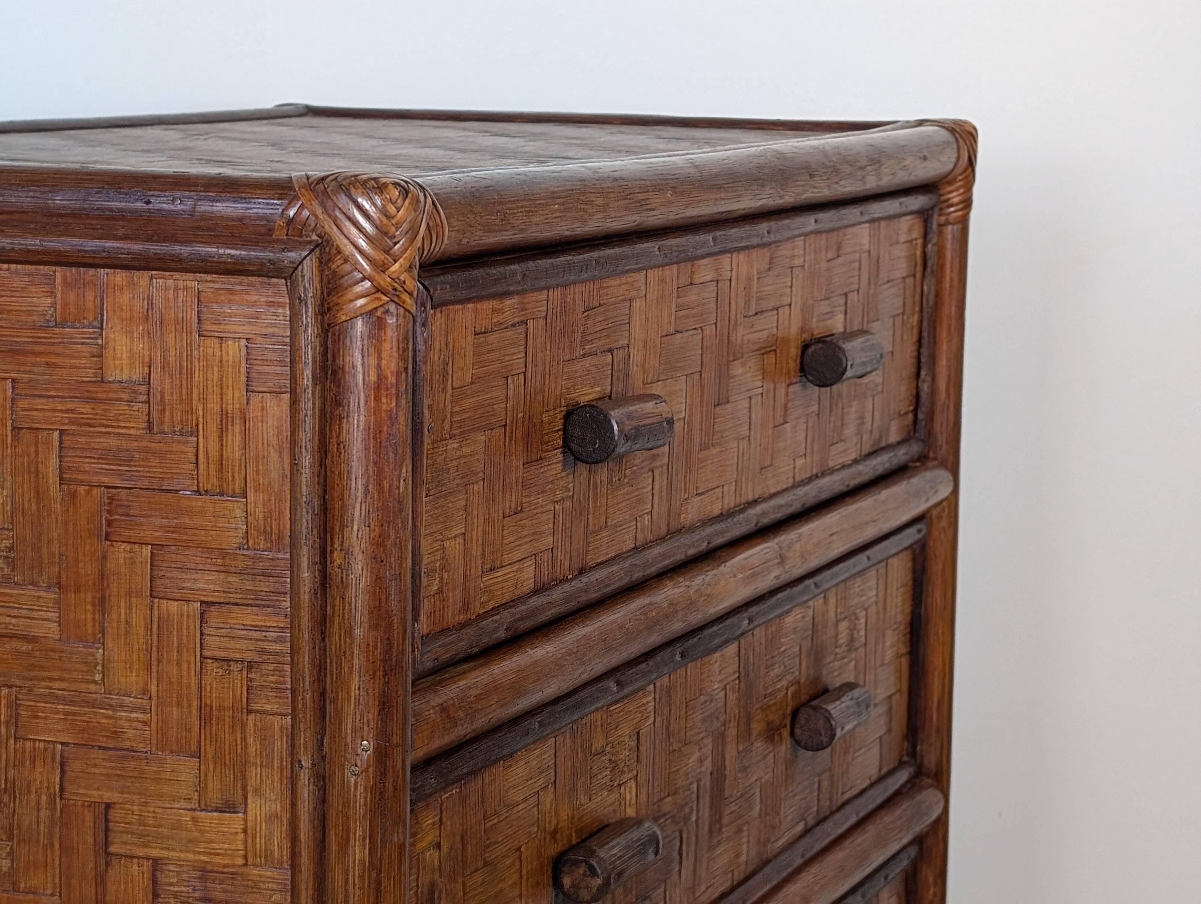Rattan chest of drawers