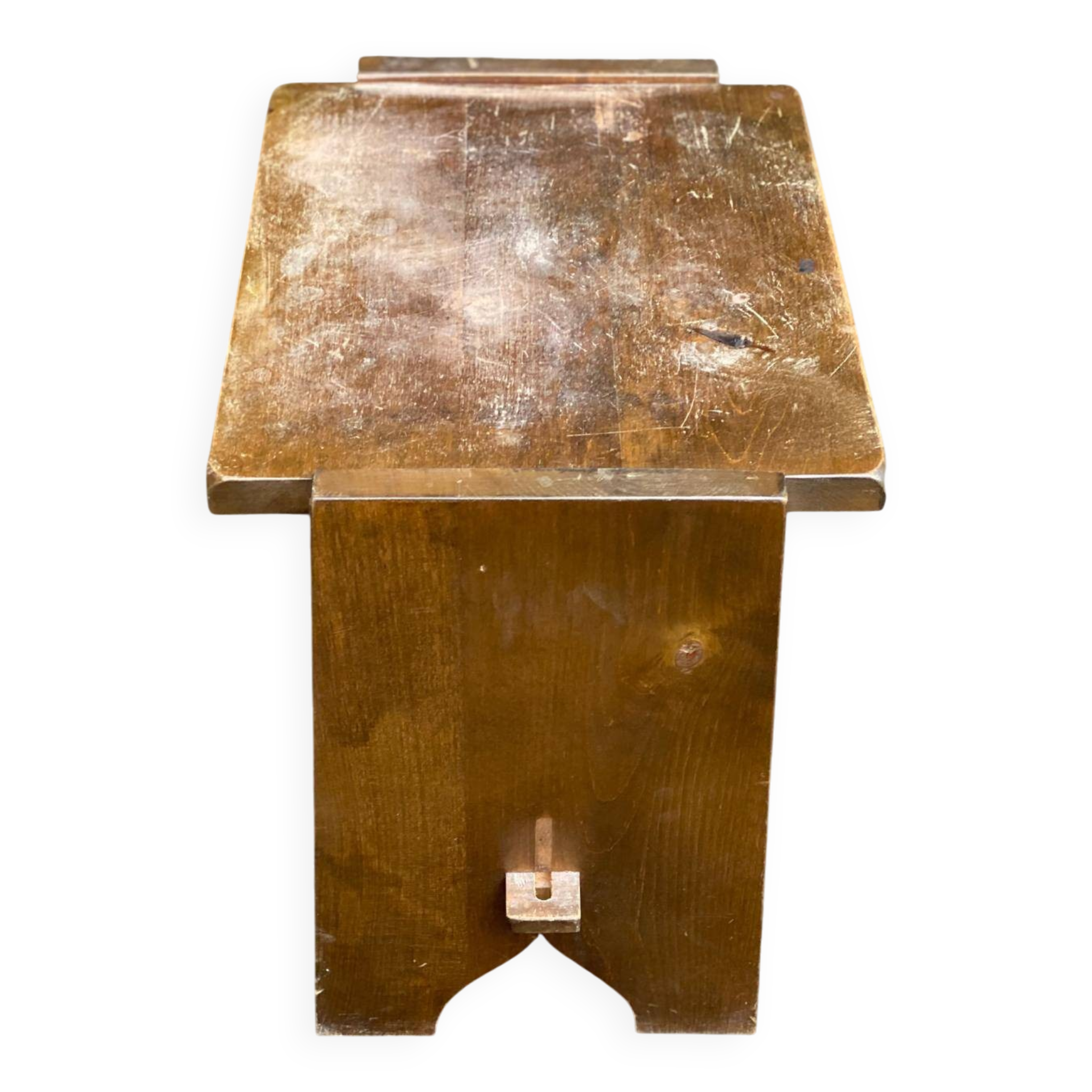 Tabouret scandinave en bois massif 1950