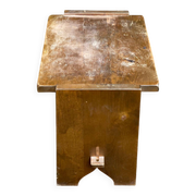 Tabouret scandinave en bois massif 1950