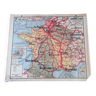 Ancienne carte France Chemins de fer Lablache.