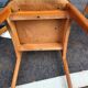 Series of 4 vintage scandinavian chairs with compass feet