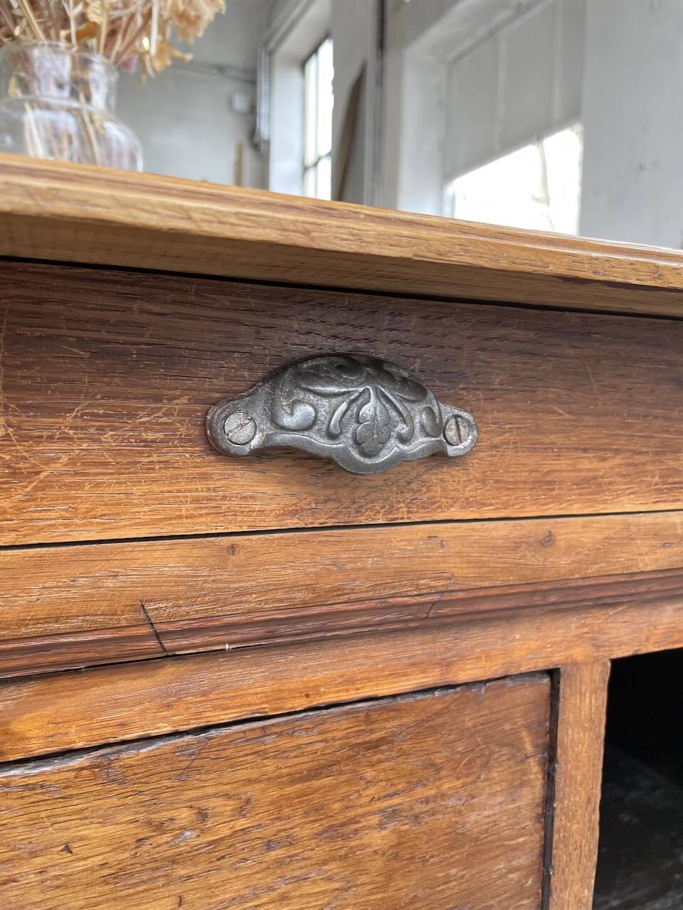 Comptoir en chêne drapier chêne 1900